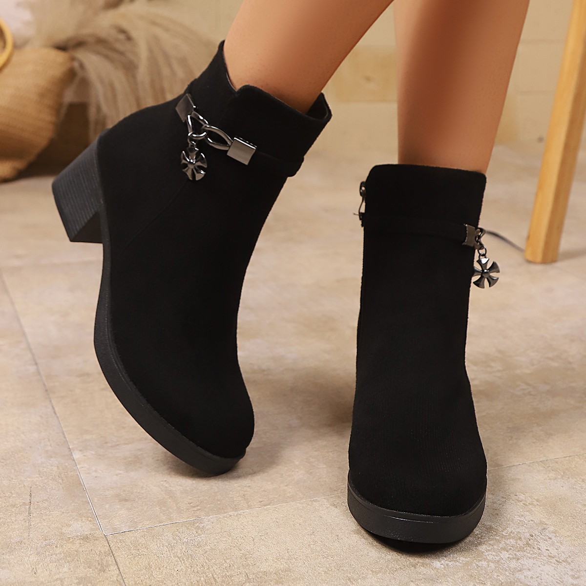 Women'S Fashion Riding Boots - Fashionable New Round Toe Comfortable Casual