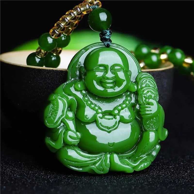 Chinese Green Jade Maitreya Bu - огляд і ціна Women Fashion Drawing