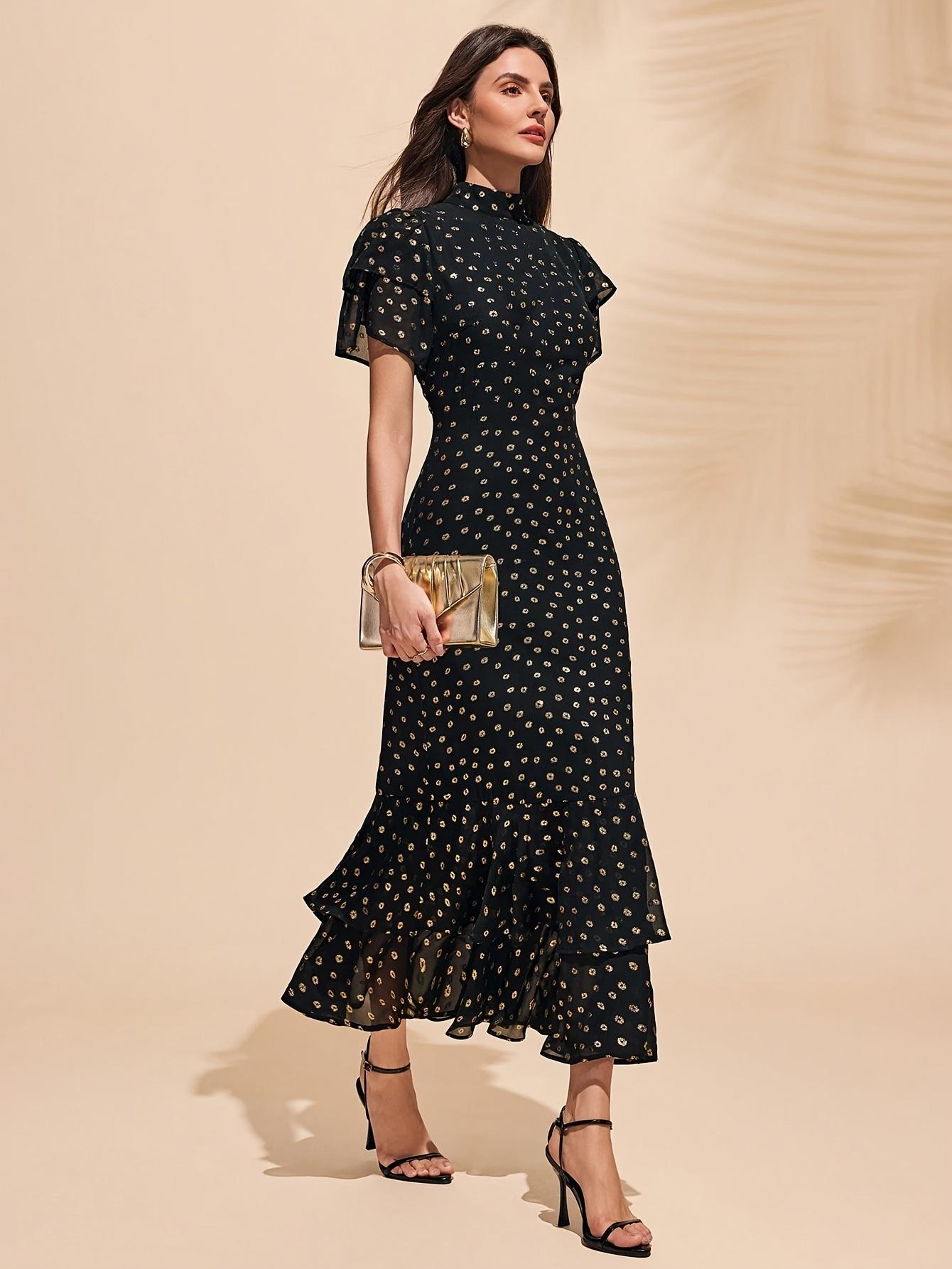 Elegant Ladies Gold Embossed C - огляд і ціна Women Fashion Ideas