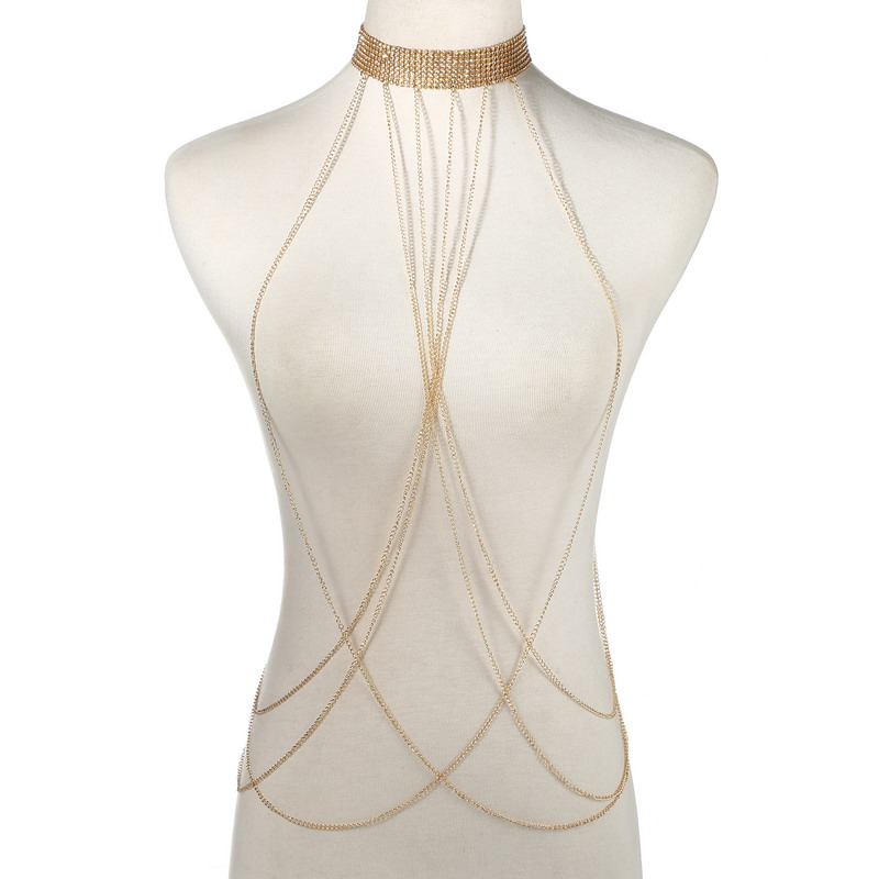 Gold Color Body Chain Women  R - огляд і ціна Women'S Fashion Harness