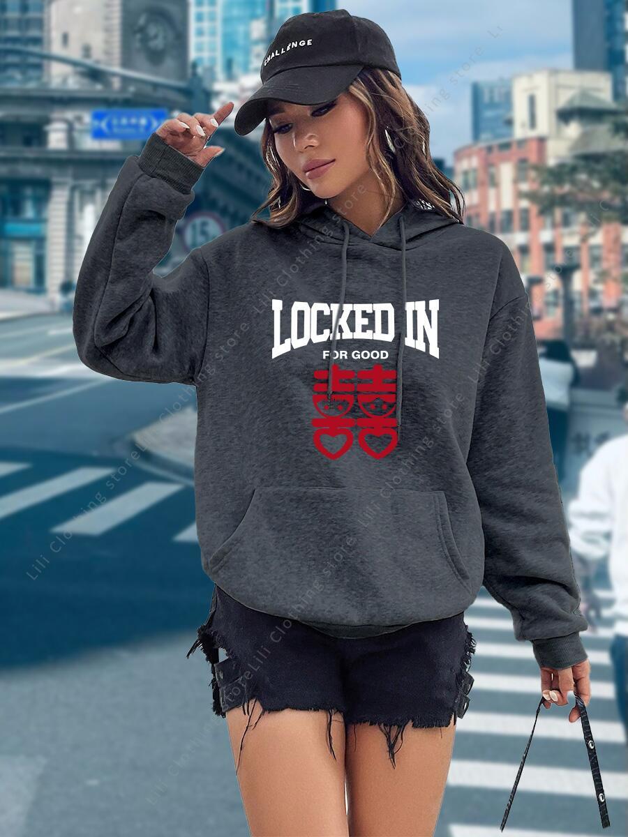 Funny Letter Print Hoodies Wom - огляд і ціна Women'S Y2K Fashion Aesthetic