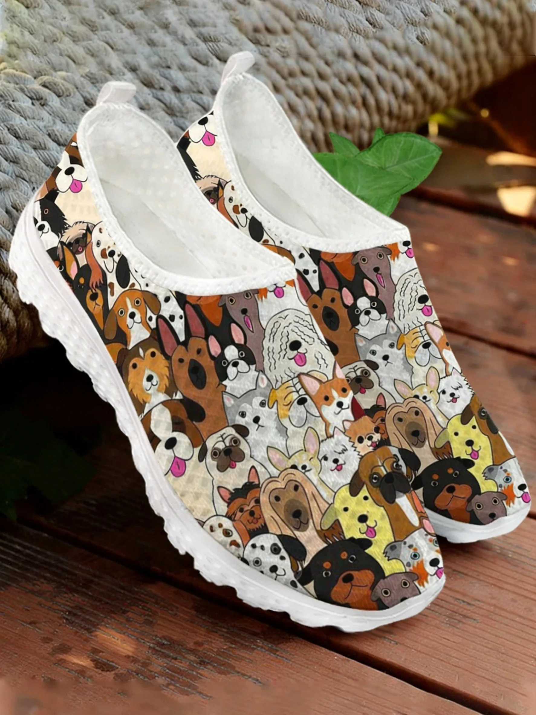 Lovely Cartoon Dog Design Mesh - огляд і ціна Women'S Fashion Tennis Shoes