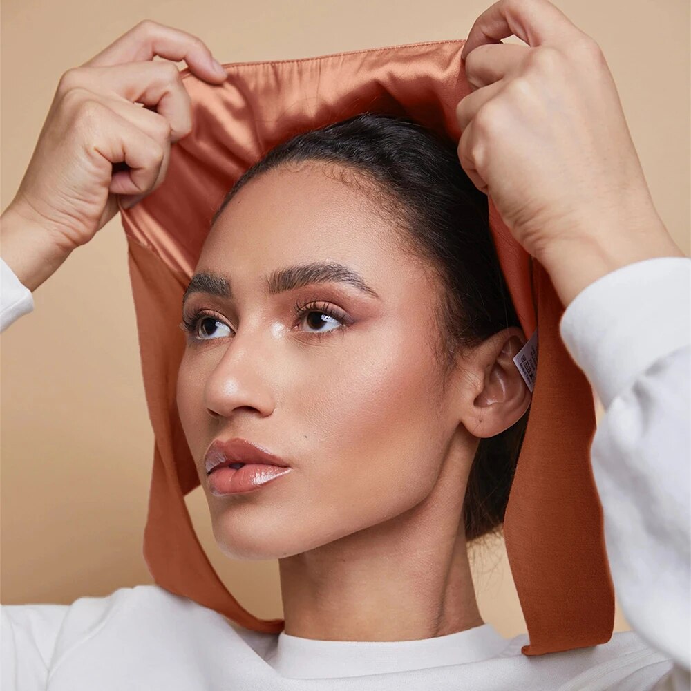 Modal Satin Hijab Cap Islam Un - огляд і ціна Women'S Fashion Visor
