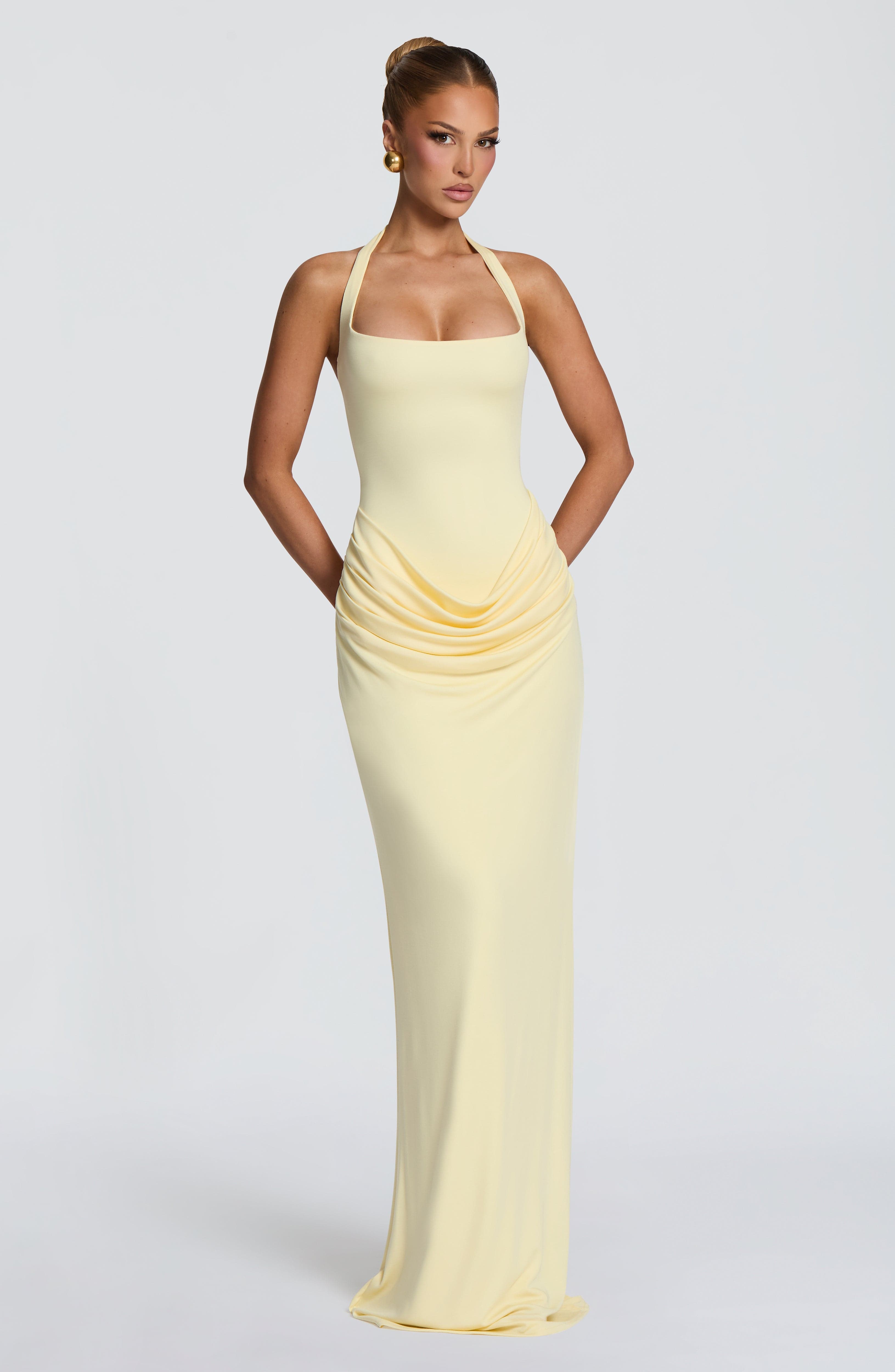 Halter Square Neck Maxi Dress  - огляд і ціна Bodycon Dress Women