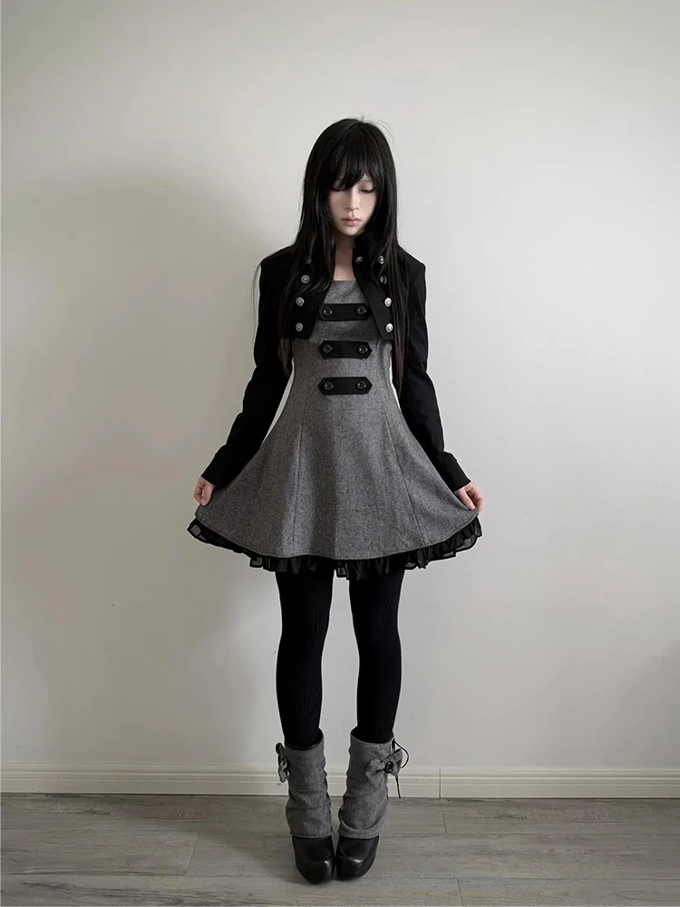 Gothic Punk Y2K Stand Collar D - огляд і ціна Women'S Y2K Fashion Aesthetic