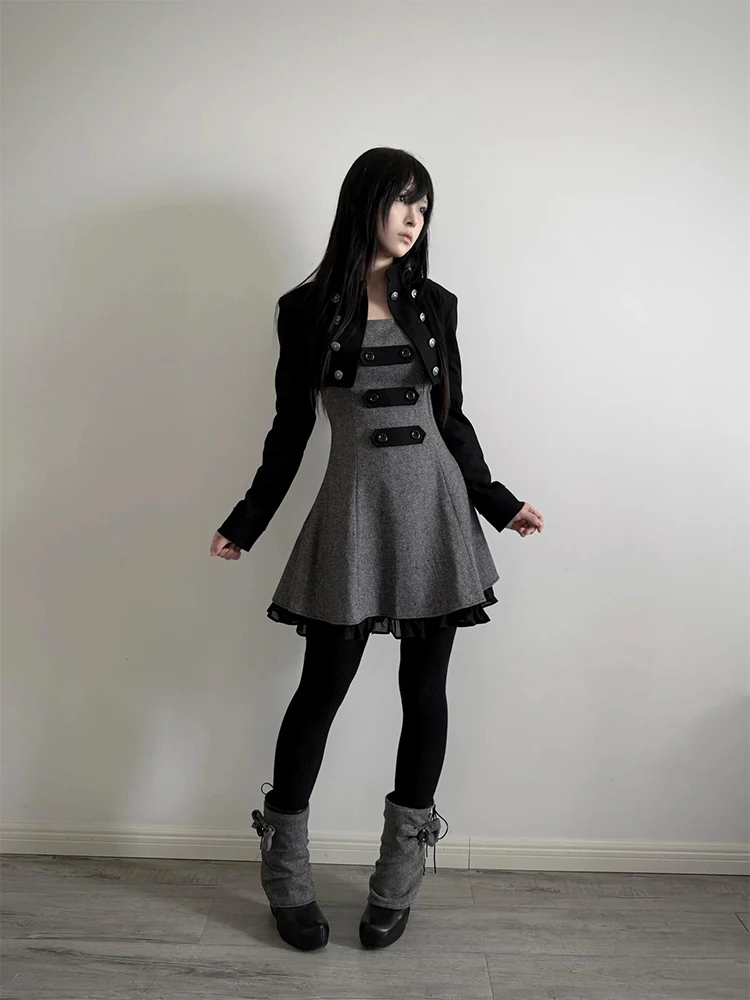 Gothic Punk Y2K Stand Collar D - огляд і ціна Women'S Y2K Fashion Aesthetic